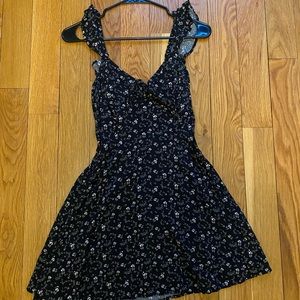 Floral Tie Front Mini Dress